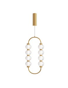 Lampada a sospensione Amulet oro LED 2