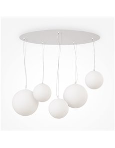 Lampada a sospensione Basic form bianco E27