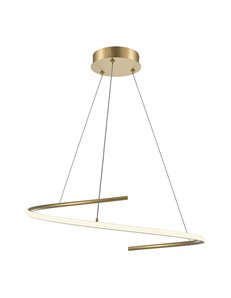 Lampada a sospensione Curve ottone LED