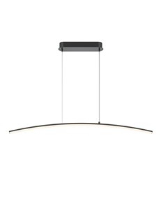 Lampada a sospensione Curve nero LED