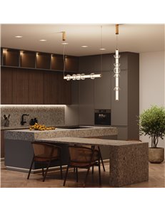 Lampada a sospensione Cosmo ottone LED