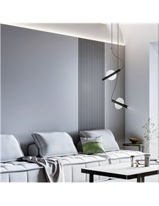 Lampada a sospensione Enigma bianco LED