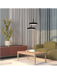 Lampada a sospensione Gerhard nero LED 2