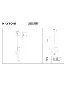 Lampada a sospensione Duality nero E27 2