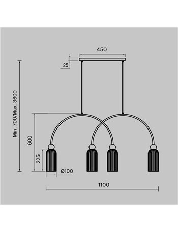 Lampada a sospensione Antic oro E14
