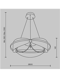 Lampada a sospensione Breeze ottone LED