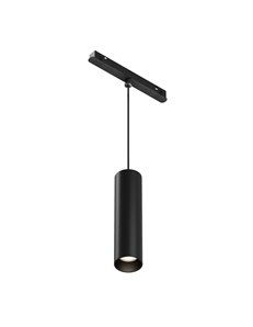 Lampada a sospensione a binario Focus LED nero -