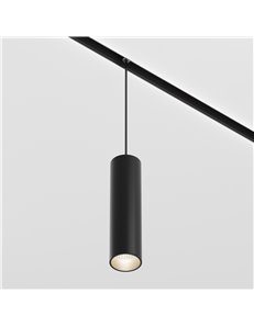 Lampada a sospensione a binario Focus LED nero - 2