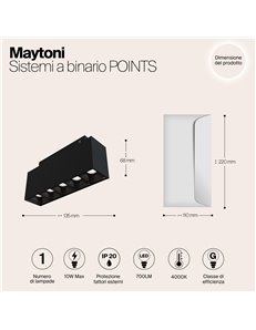 Sistemi a binario Points nero LED 2