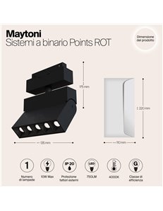 Sistemi a binario Points Rot nero LED 2