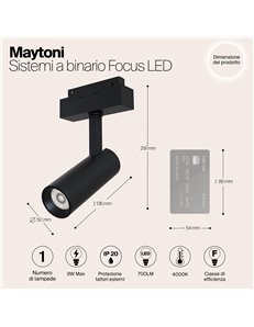 Sistemi a binario Focus LED nero LED 2