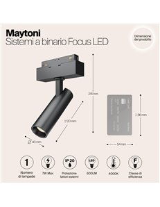 Sistemi a binario Focus LED nero LED 2