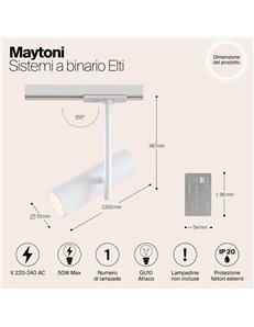 Sistemi a binario Elti bianco GU10 2