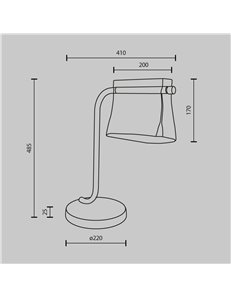 Lampada da tavolo Cabaret ottone LED Maytoni 2