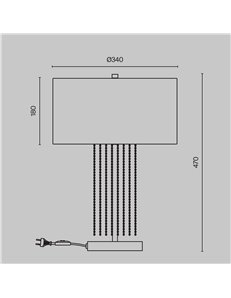 Lampada da tavolo Impressive oro E27 Maytoni