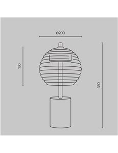 Lampada da tavolo Mystic nero LED Maytoni