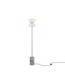 Lampada da terra Kyoto oro e grigio LED Maytoni
