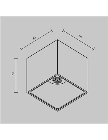 Lampada da soffitto Alfa LED bianco LED Technical