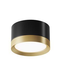Lampada da soffitto Hoop nero con oro GX53 Technical