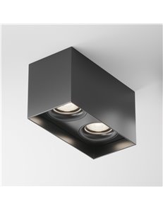 Lampada da soffitto Slim nero GU10 Technical 2
