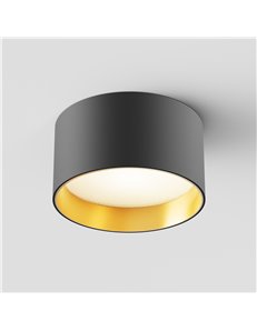 Lampada da soffitto Vega nero e oro opaco LED Technical 2