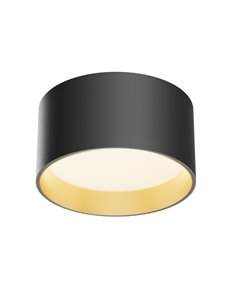 Lampada da soffitto Vega nero e oro opaco LED Technical