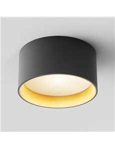 Lampada da soffitto Vega nero e oro opaco LED Technical 2