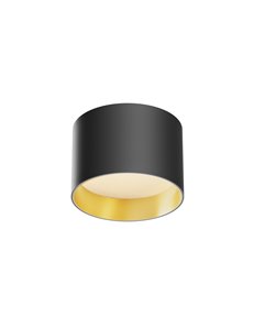 Lampada da soffitto Vega nero e oro opaco LED Technical