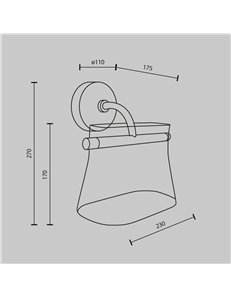 Applique lampada da parete Cabaret ottone LED Maytoni 2