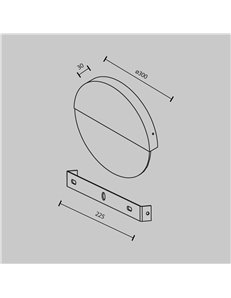 Applique lampada da parete Jupiter marmo LED Maytoni 2