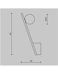 Applique lampada da parete Kazimir nero G9 Maytoni 2