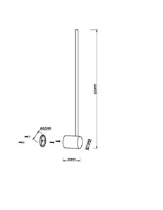 Applique lampada da parete Light stick ottone LED Maytoni