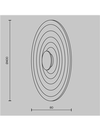 Applique lampada da parete Nami nero LED Maytoni