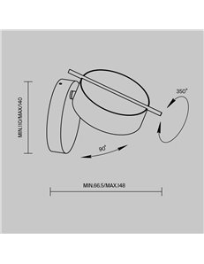 Applique lampada da parete Nuance bianco LED Maytoni 2