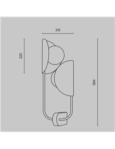 Applique lampada da parete Tropic ottone G9 Maytoni 2