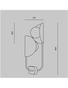 Applique lampada da parete Tropic ottone G9 Maytoni 2
