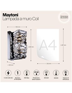 Applique lampada da parete Coil cromo LED Maytoni 2