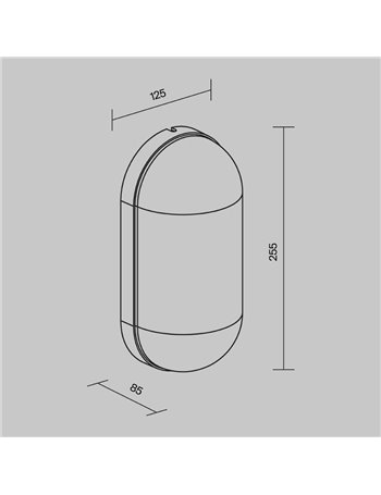 Applique da giardino Candle grafite E27 Outdoor