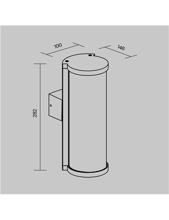 Applique da giardino Conf grafite E27 Outdoor