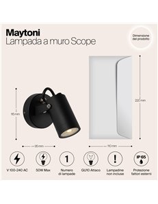 Applique da giardino Scope nero GU10 Outdoor 2