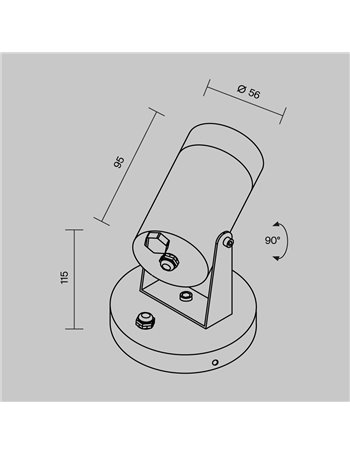 Applique da giardino Scope nero GU10 Outdoor