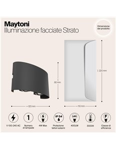 Applique da giardino Strato grigio LED Outdoor 2