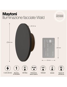 Applique da giardino Wald grafite LED Outdoor 2