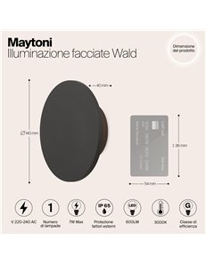 Applique da giardino Wald grafite LED Outdoor 2