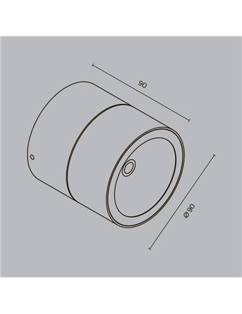 Lampada da soffitto Spin grafite LED Outdoor