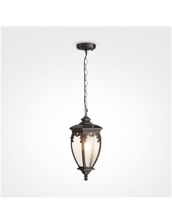 Lampada a sospensione Fleur bronzo antico E27 Outdoor