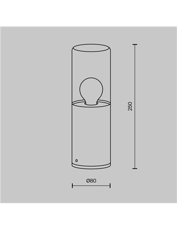 Paletto giardino Amas grafite E27 Outdoor