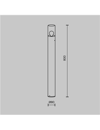 Paletto giardino Amas grafite E27 Outdoor