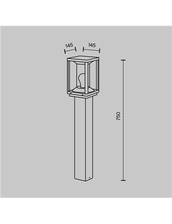 Paletto giardino Cell grafite E27 Outdoor