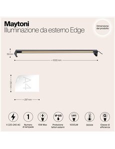 Paletto giardino Edge nero LED Outdoor 2